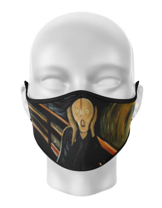 Masca de gura personalizata Scream painting